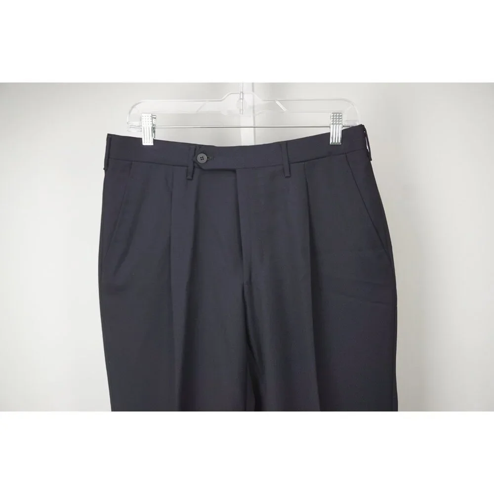 Rota Solid Dark Blue 100% Wool Mens Dress Pants Sz 48 BRAND NEW